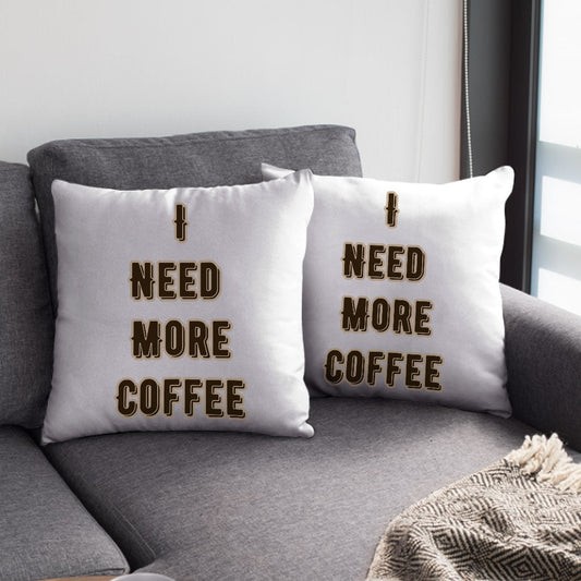 Coffee Themed Square Pillow Cases - Cute Quote Pillow Covers - Cool Trendy Pillowcases - KXX