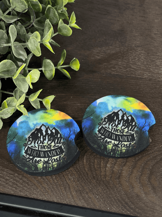Not All Are Lost Car Coaster Set - Premium Gifts from Amethyst Lily - Just $9.35! Shop now at KXX