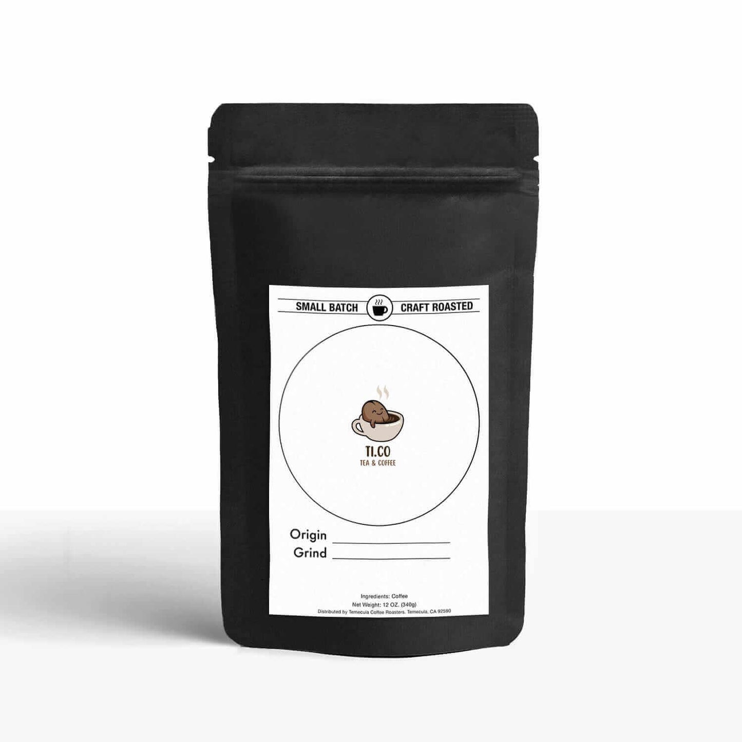 Ti.co Small Batch Craft Roasted Coffee and Tea Blend, Black Package