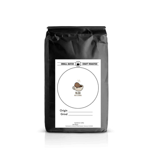 Premium Ti.co coffee bag, small batch, craft roasted, showcasing the brand’s dedication to quality coffee and tea.