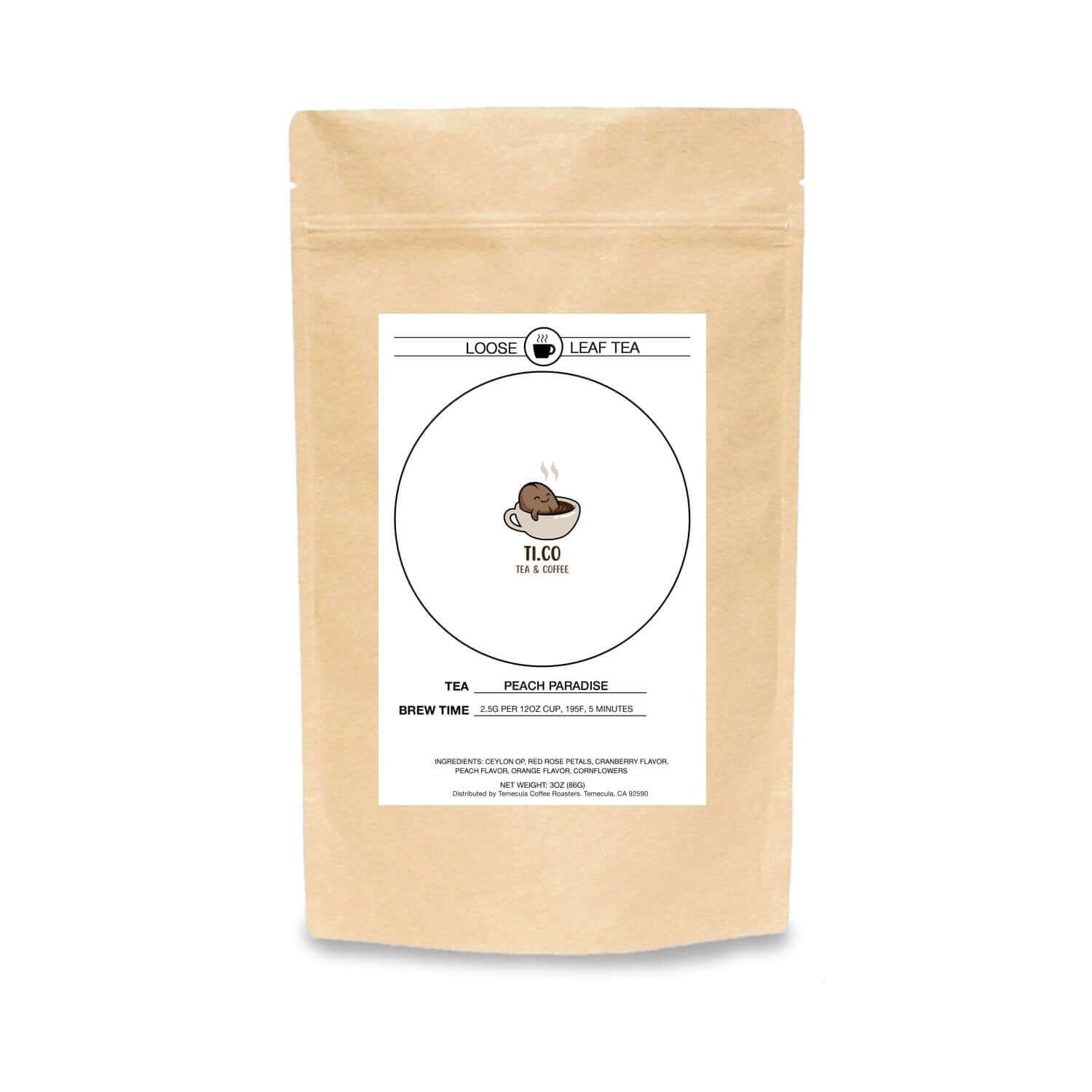 Ti.co loose leaf tea package for coffee and tea enthusiasts