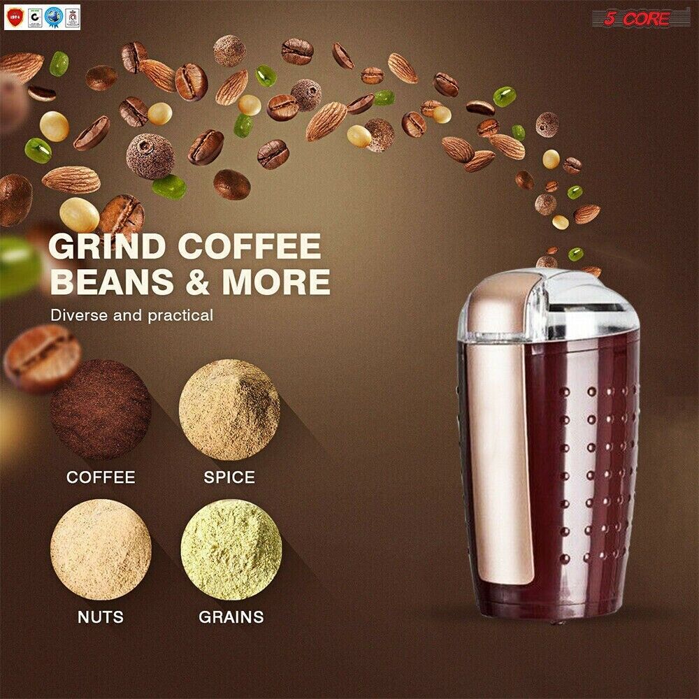 5 Core Coffee Grinder 12 Cups Capacity 150W One-Touch Automatic - KXX  TI.CO
