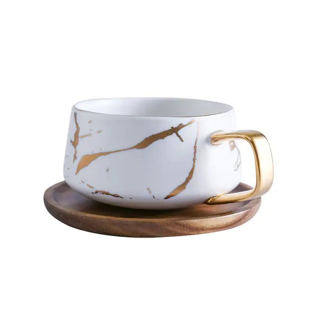 Coffee Mugs Marble Gold Inlay - KXX  TI.CO