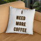 Coffee Themed Square Pillow Cases - Cute Quote Pillow Covers - Cool Trendy Pillowcases - KXX