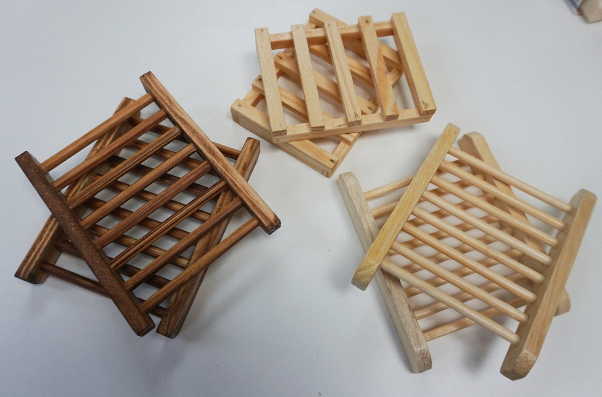 Natural Bamboo Soap Draining Dish - Ladder style - KXX  TI.CO