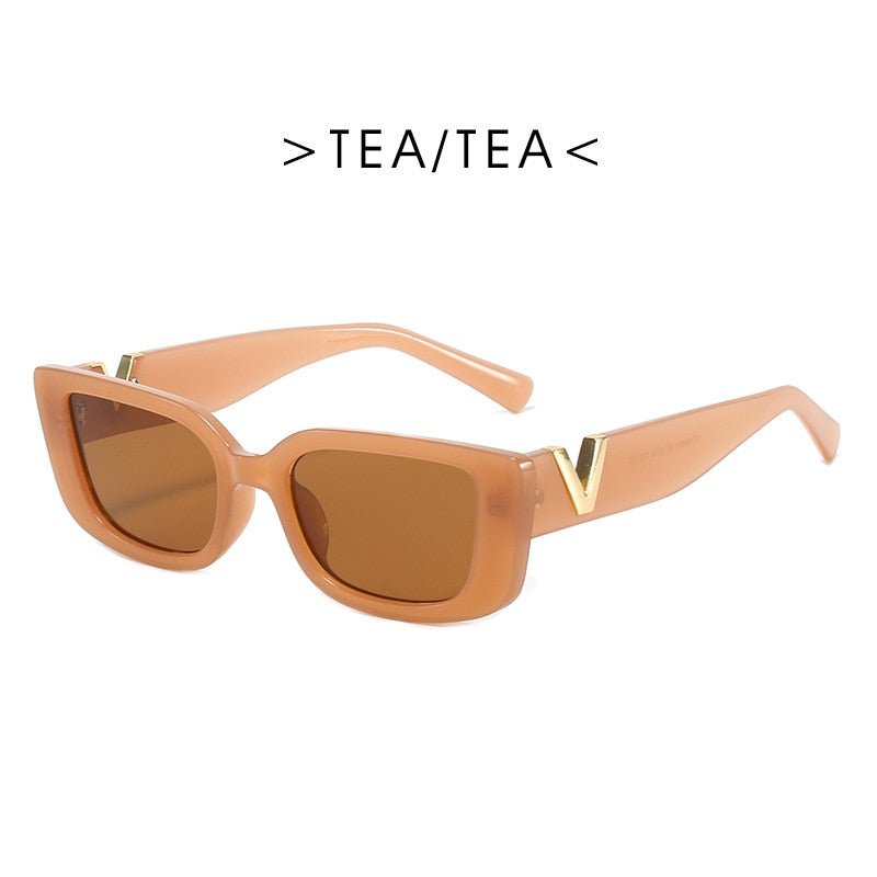 Retro Rectangle Sunglasses - KXX  TI.CO