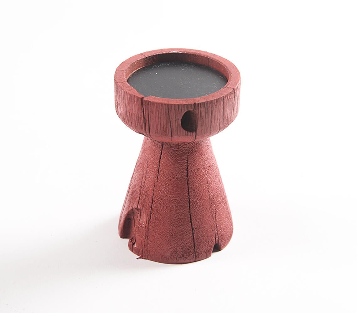 Turned Saal Wood Candle holder - KXX  TI.CO